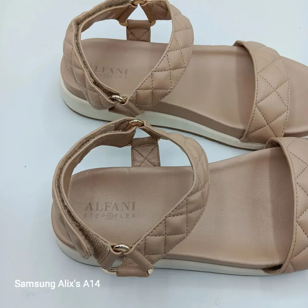 Alfani Womens Xandrea Beige Gladiator‎ Sandals Shoes 6 Medium (B,M)